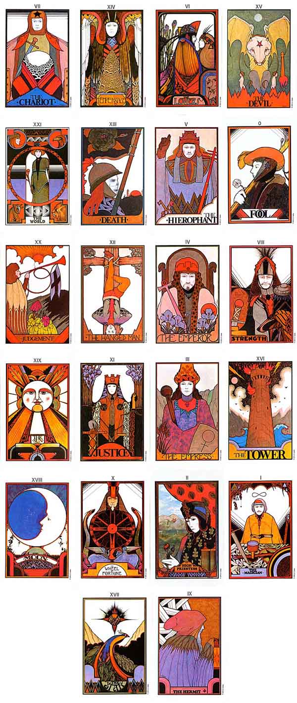 The Major Arcana of the Aquarian Tarot.
