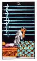Tarot Minor Arcana card: Nine of Swords