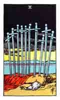 Tarot Minor Arcana card: Ten of Swords