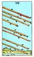 Tarot Minor Arcana card: Eight of Wands